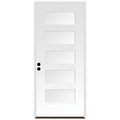 Codel Doors 32" x 80" Primed White Shaker Exterior Fiberglass Door 2868RHISPSF5PSHK491610BB